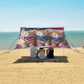 ALAZA Three Little Cat Chess Pieces Beach Tent Sun Shelter Portable Canopy Sunshade for Outdoor Camping Picnics Backyard Fun 10x9 ft