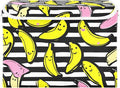 Stripes Pink Yellow Bananas Storage Box with Lid 1 PC Foldable Storage Bin with Lids Stackable Storage Bins Cube Closet Organizer Basket with Flip-Top Lid &amp Handles for Shoes Books Towels