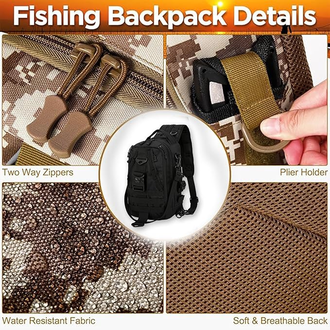 Daypack Military MOLLE Backpack Rucksack Gear Tactical Assault Pack Bag Fishing Backpack for Hunting Camping Trekking(Green)