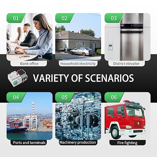 100Amp AC110V Automatic/Manual Transfer Switch 3P 50/60Hz 3POLE 100A Mini ATS Solar Auto Dual Power Switch W2R for Home Generator Din Rail Mount Cn Automatic Changeover Fast Transfe forRvLv Power