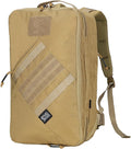 MGFLASHFORCE Tactical Travel Backpack for Men Molle Work Daypack Carry On Bag 15.6 Laptop Compartment Expandable 24L to 35L (Coyote Brown)