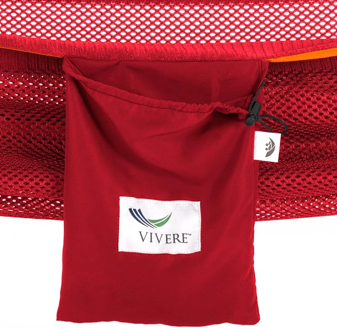 Vivere C9MESH-46 Hammock with Stand Peach and Punch