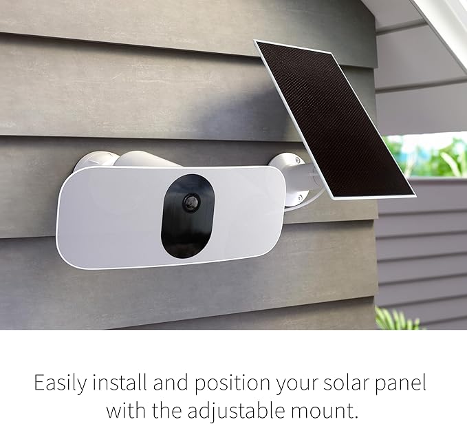 Arlo Solar Panel Charger (Black) Arlo Certified Accessory Weather Resistant Easy Install (2025 Released) Works with: Essential Series Go 2 Pro 3/4/5S/6/6 XL Ultra Series Wireless Floodlights