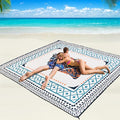 Beach Blanket Waterproof Sandproof Beach Mat 79 X 83/10'x9'for 2-8 Adults Quick Drying Outdoor Picnic Mat Beach Accessories for Travel Camping Hiking
