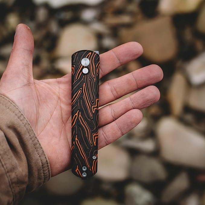 BPSKNIVES Skua - Folding Knife - Nitro-V Stainless Steel Blade with G-Mascus Handle - EDC Knife with Pocket Clip for Men - Sharp EDC Knife