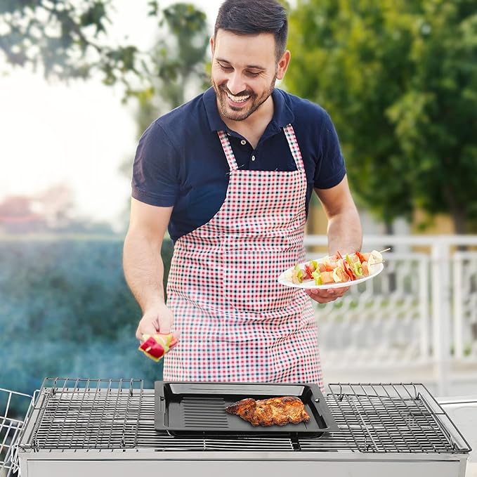 Outvita Portable Charcoal Grill 39 x 12x 28 Foldable Barbecue Grill Stainless Steel BBQ Grill for Outdoor Cooking Camping Hiking Picnic Garden Beach Party(Large)