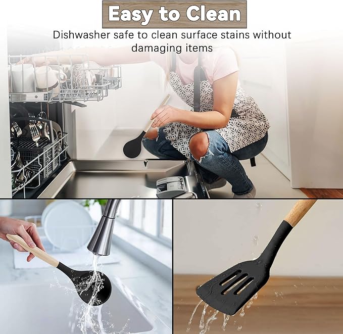 Camping Accessories Kitchen Cooking Utensils Set - Portable Outdoor Camp Cookware Set Silicone Camper Essentials Gear Must Have Supplies for Travel RV BBQ Grill Picnic Hiking