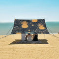 ALAZA Pineapples Abstract Geometric Beach Tent Sun Shelter Portable Canopy Sunshade for Outdoor Camping Picnics Backyard Fun 10x9 ft