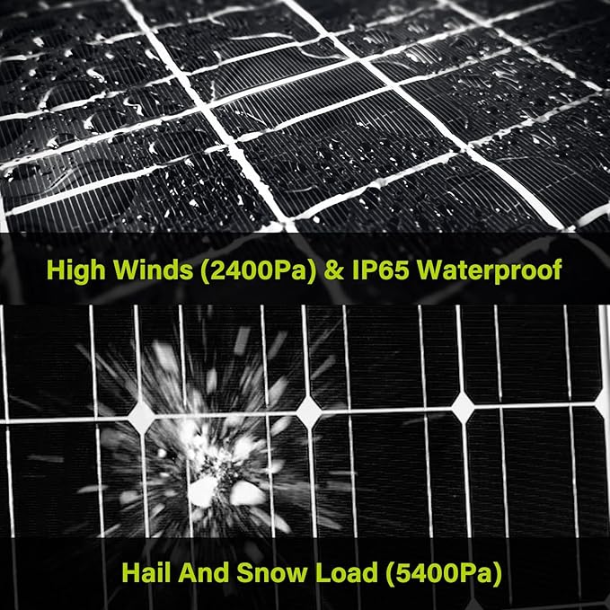 Newpowa 220 Watt 12 Volt Solar Panel Kit 220W 12V Solar Charge Starter Kit +40A MPPT Charge Controller+Mounting Z Brackets+Cable Solar Power System for Home Camping Boat RV Off Grid Applications