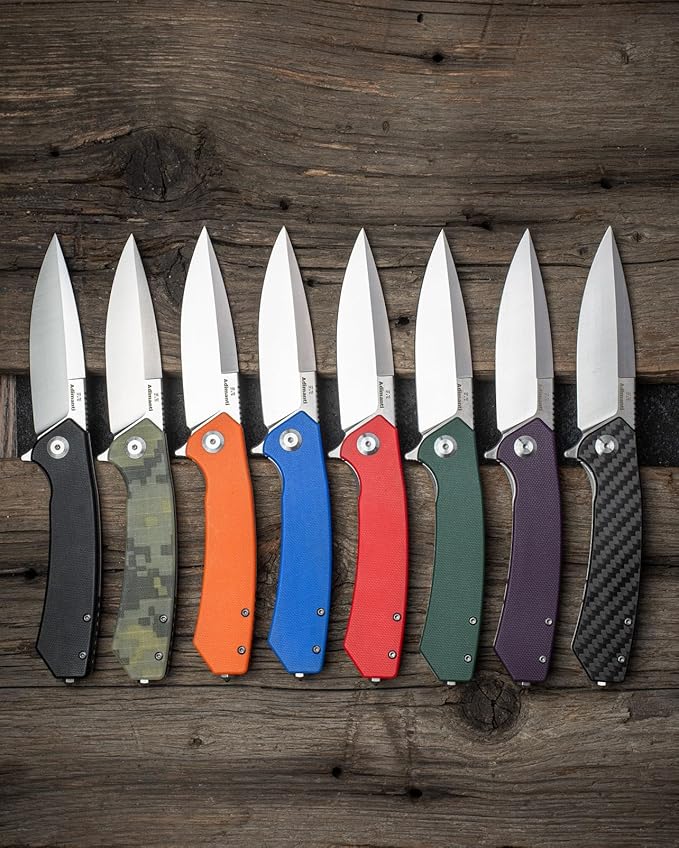 Firebird GANZO Adimanti Skimen Pocket Folding Knife G10 Handle with Clip and Glass Breaker D2 Steel Blade Hunting Fishing Camping Outdoor EDC Knife (Purple)