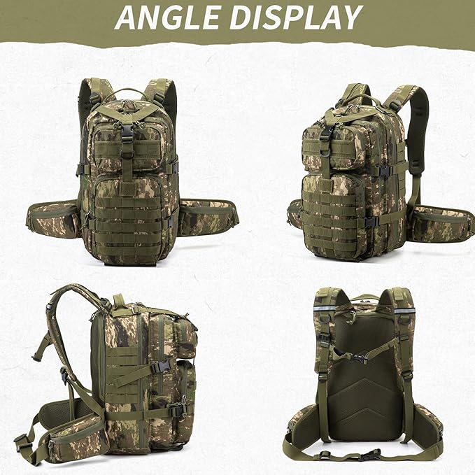 Camo hunting backpacksmall tactical backpack military backpack for men camping backpack 3-day bag(Camouflage)
