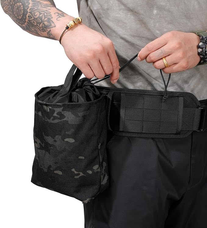 EXCELLENT ELITE SPANKER Tactical Folding Dump Pouch Utility Tool Bag Military Molle Drawstring Ammo Magazine Pouch