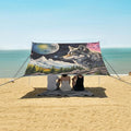 ALAZA Wolf Space Forest Mountains Beach Tent Sun Shelter Portable Canopy Sunshade for Outdoor Camping Picnics Backyard Fun 10x9 ft