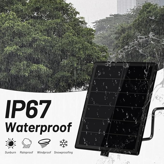 D5 3 in 1 Mini Solar Panel PackOutdoor 5w Power Solar Charger Built in Controller5200mah 2-Lithium Battery with Dc5521 Output 12v for Led Lights Security Monitoring Trail Cameras
