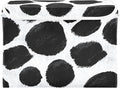 Storage Bins With Lid Stackable Fabric Closet Organizer Clothing Storage Large Boxes For Closet Shelves Bedroom Black White Cow Print