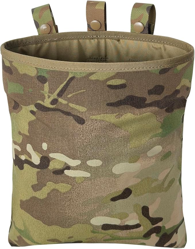 Tactical Bag for Foraging Airsoft Lightweight Molle Roll up Dump Pouch 500D Nylon Collection Pouch Mag Pouch Accessory Bag for Paintball Softair Hiking