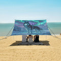 ALAZA Husky Polar Lights Beach Tent Sun Shelter UPF50+ Protection Beach Shade Canopy w/ 4 Sandbags for Outdoor Camping Fishing Backyard Fun Picnic 10x9 ft