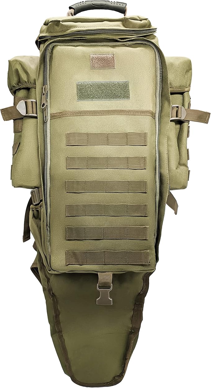 Silfrae Tactical Rifle Backpack Long Rifle Bag Molle Military Backpack for Trekking Hunting Camping