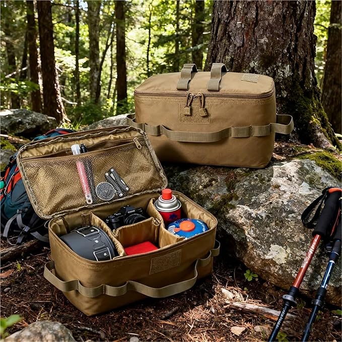 Outdoor Camping Picnic Bag Impact-Resistant Gas Tank Storage Bag Multifunctional Tool Bag Camping Gear Large Capacity Pack