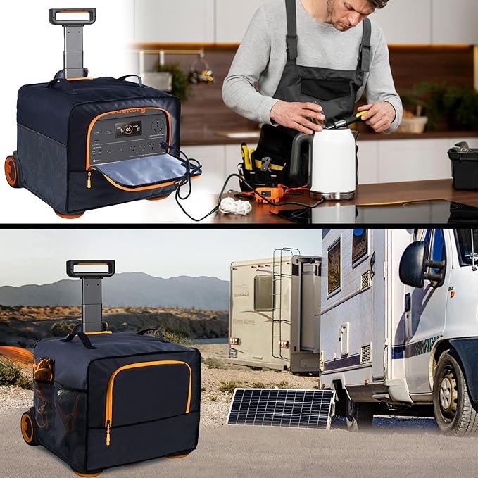 Upgraded Dust Cover Compatible with Jackery Solar Generator 2000 Plus 400W Jackery Explorer Kit 4000 Plus Jackry Solar Generator 3000 PRO 400W Water-resistant Dust Cover for Jackery Solar Generator