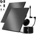 2 Pack Solar Panel Charger for Ring Security Cameras Works with Spotlight/Stick Up Cam (Plus/Pro/Battery Models) 5W 13ft Long Cable USB-C Adapter Weatherproof Design