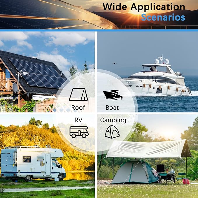 100A MPPT Solar Charger Controller 12V/24V Auto Intelligent Regulator with LCD Display/Dual USB Port/Adjustable Parameter/3 Load Modes Fit for Lead-Acid Lithium-Ion and Lithium Iron Phosphate Battery