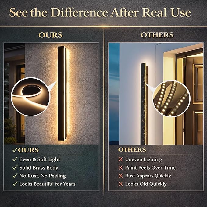 39 Inch Modern Outdoor Wall Lights 2700-6500K Dimmable Outdoor Wall Sconce with Remote Control IP65 Waterproof LED Long Exterior Linear Wall Light for House Garage(2 Pack)