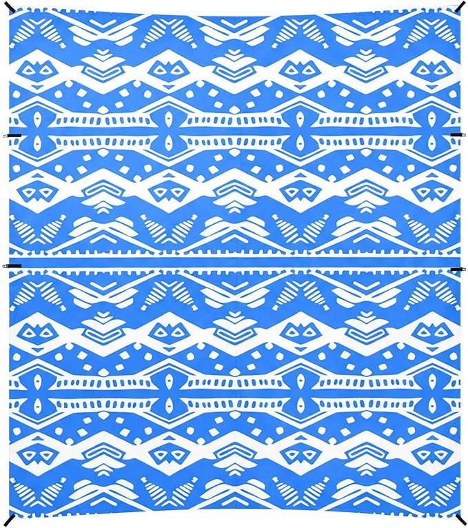Beach Canopy with Windproof Ropes &amp Sandbags Beach Tent Sun Shade Sun Shelter for Camping Trips Fishing Backyard Fun or Picnics Boho Tribal Aztec