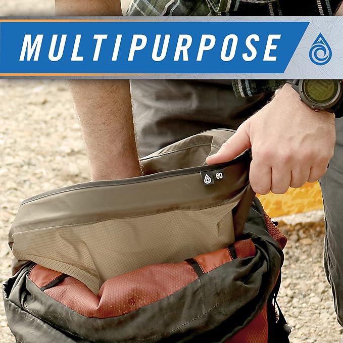 AquaQuest Rogue Dry Bag – 60L Boulder Camo – 100% Waterproof Roll Top – Boating Dry Bag