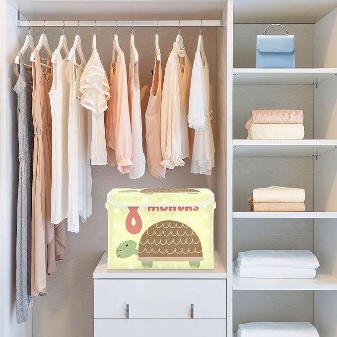 8_months Storage Boxes with Lids Stackable Closet Organizers Bins with Lids for Clothes for School Supply Office Basket
