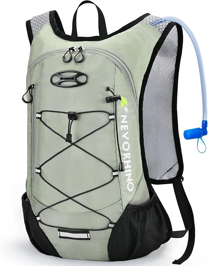 Lightweight Hydration Backpack Running Backpack with 2L Water Bladder Hydro Water Daypack for Cycling Hiking Rave for Men Women