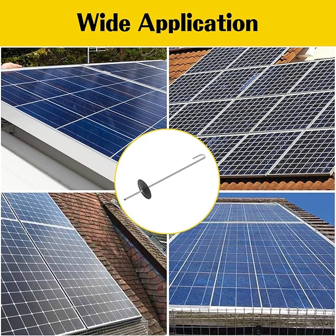 Solar Panel Bird Guard Fasteners Clips200 Sets Critter Guard Clips for Attaching Galvanized Welded Wire Mesh to Solar PanelsStainless Steel Fasteners Clips for Squirrel Proof Bird Fence
