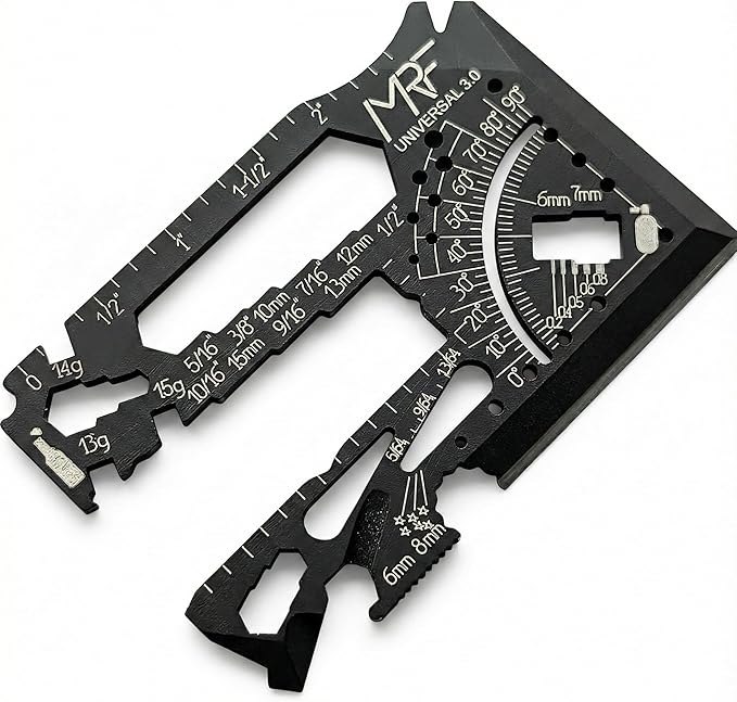 Universal 3.0 – 60+ Tools Credit Card Multitool with Knife – 440C Stainless Steel Wallet Multi Tool with Ruler Can &amp Bottle Opener for EDC Repairs &amp Outdoors | Combat Tested