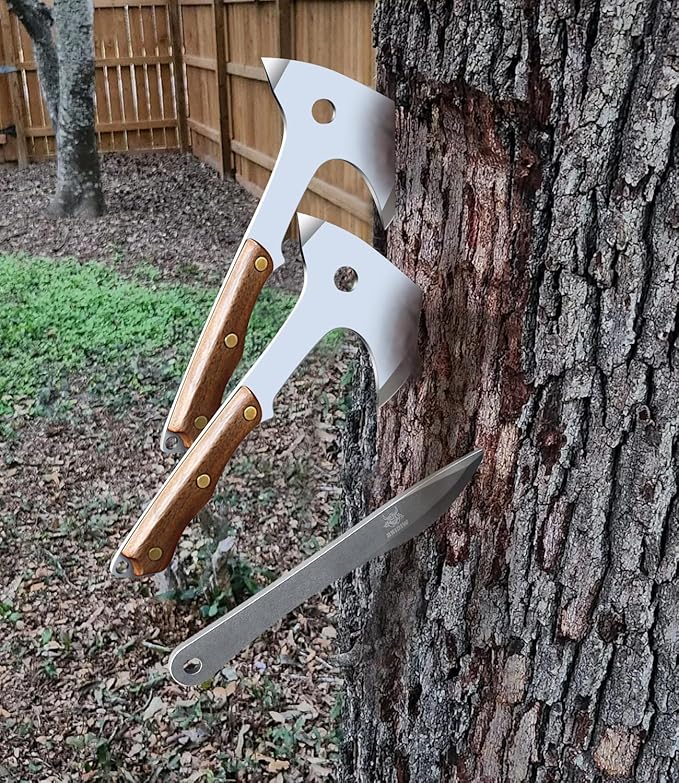 Throwing Axes- 6 Pack 10.2 Tomahawk Axe Full Tang with Sheath Stainless Steel Throwing Hatchet Great for Recreation and Competition