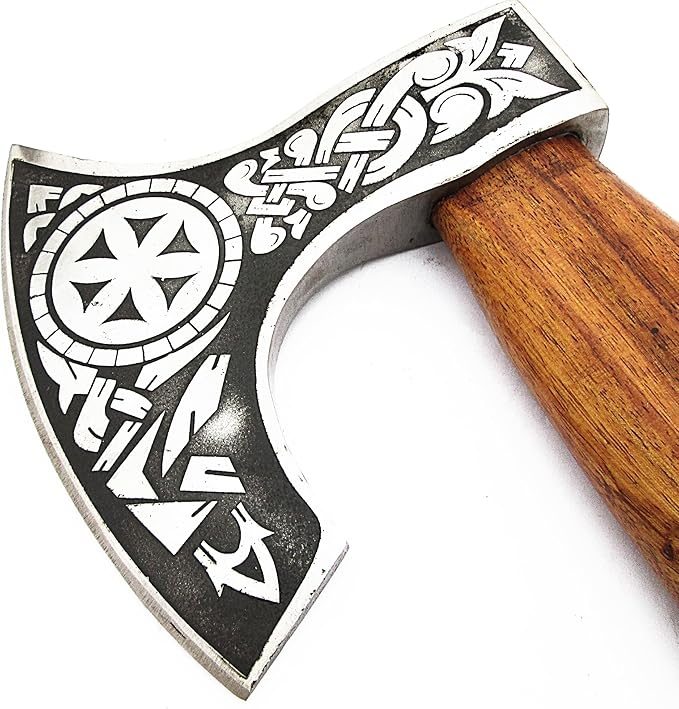 Splitting Axe Camping Chopping Hatchet Viking Tomahawk Battle Hunting Outdoor 9963