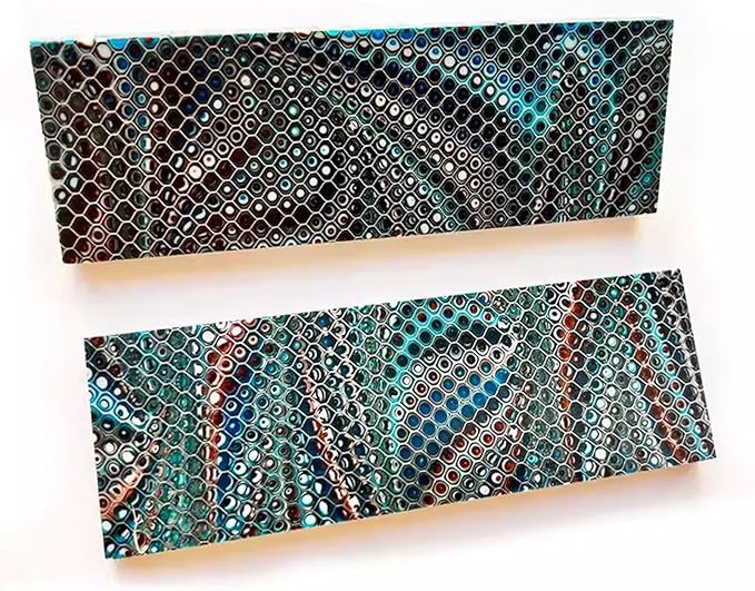 Artwork Knife Handle Scales Made Of Blank Material 1.18 thick Resin Honeycomb Structure Texture
