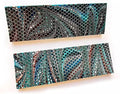 2-piece Set Of Knife Handle Scales Made Of Blank Material DIY Hand Carved Decorative Panel With Resin Honeycomb Texture(120x40x30mm)