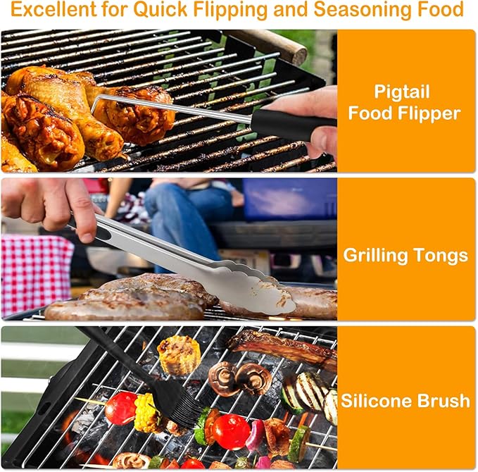18 inch Kettle Charcoal Grills Leonyo Portable BBQ Charcoal Grill for Outdoor with Cover &amp Chimney Starter Griddle Accessories for Camping Patio Backyard Cooking - 254 Sq.in