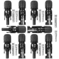Staubli MC4 PV Solar Panel Cable Connector Pair for 8 AWG - Made in USA (5 Pairs)
