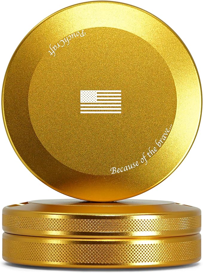 Metal Can | Metal Container for Pouches | Aluminum Used Pouch Storage Tin | Airtight O-Ring Moisture Odor Proof EDC Pocket Tin | The General Edition (Gold)