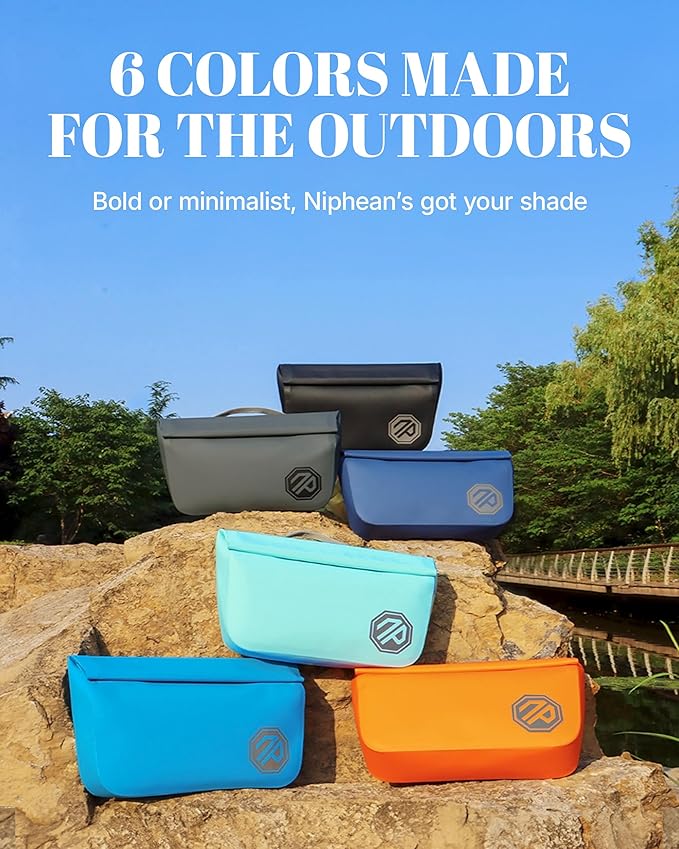 niphean IPX7 Waterproof Fanny Pack with Magnetic One-Hand Closure Durable Waterproof Dry Bag for Kayaking Paddle Boarding Beach Cruise Essentials 2.5L Phone Pouch Dry Bags for Men Women White