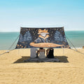 ALAZA Fox Beach Tent Sun Shelter Portable Canopy Sunshade for Outdoor Camping Picnics Backyard Fun 10x9 ft