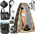 Portable Camping Shower Kit 6000mAh Rechargeable Outdoor Shower Kit with Intelligent LED Display for Camping Hiking RV Traveling Beach