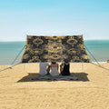 ALAZA Esoteric Mystical Elements Gold Beach Tent Sun Shelter Portable Canopy Sunshade for Outdoor Camping Picnics Backyard Fun 10x9 ft