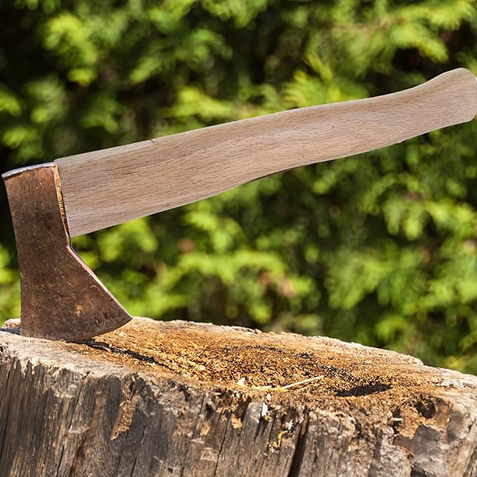 GANAZONO 1set Wooden Hatchet Handle Replacement Beech for Woodworking Carpentry and Outdoor Use Smooth for Comfortable Grip