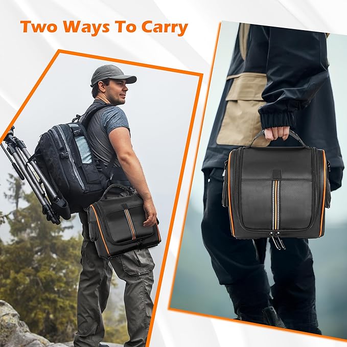 Portable Power Station Bag Compatible with Jackery Explorer 500 Generator Storage Bag with Handle Back Cable Pocket &amp Adjustable Strap for Outdoor Camping and Emergency Backup