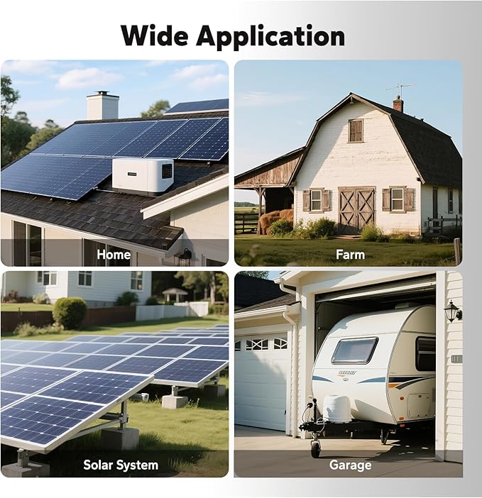 LiTime Solar Inverter Charger 3500W DC 48V to AC 120V Pure Sine Wave Inverter with 80A MPPT Charge Controller 40A AC Battery Charger Uninterrupted Power Supply (UPS) RS485 Communication