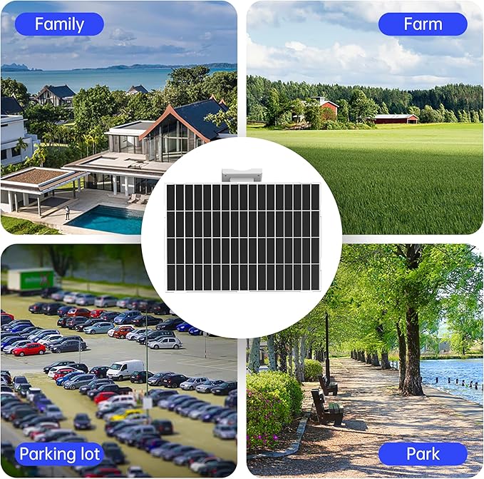 20Watt Solar Panel with 26000mAh Battery – 5VDC Output Fast Charging IP65 Waterproof Ideal for Security Cameras Outdoor Lights &amp More (&lt120WH)