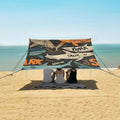 ALAZA Line Shark Pattern Beach Tent Sun Shelter Portable Canopy Sunshade for Outdoor Camping Picnics Backyard Fun 10x9 ft
