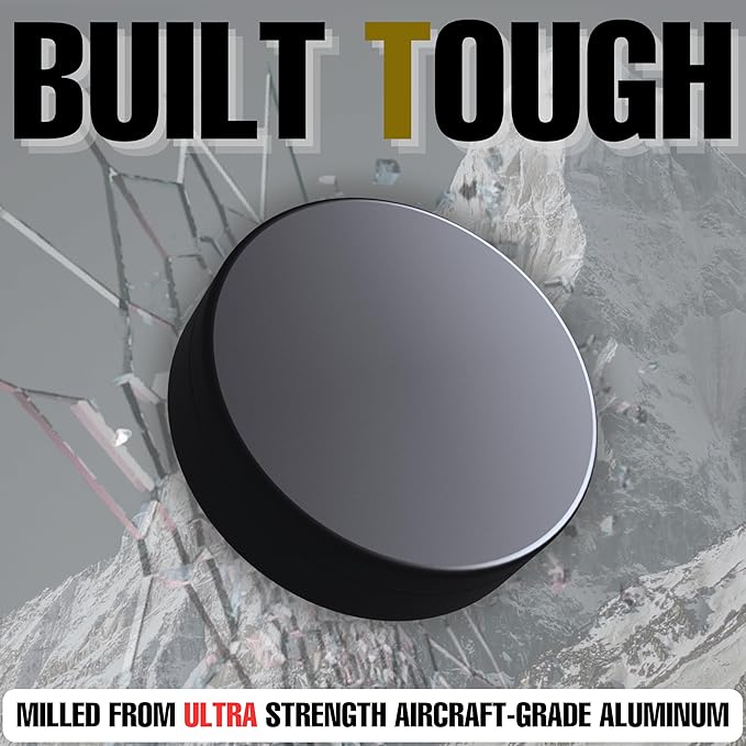 ZPACK Metal Can | Metal Pouch Can | Signature Series | Premium Aircraft-Grade Aluminum Container with Magnetic Closure | Slim EDC Pocket Tin | Carved Engraved Design | Gift for Him (Gunmetal)